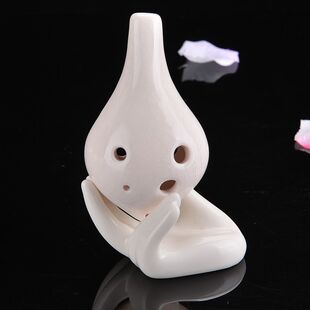 文彦6孔中音C调陶笛 初学六孔AC调冰裂手绘笛子 入门演奏乐器