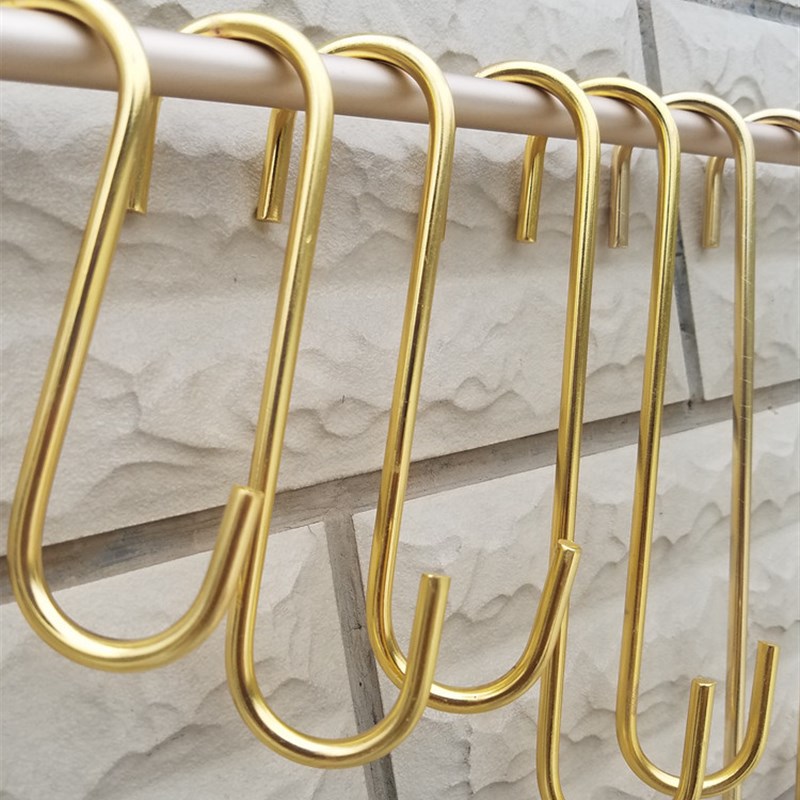 服装店S挂钩长钩金色钩子S钩S型挂衣服展示货架钩子 裤钩 挂包S勾