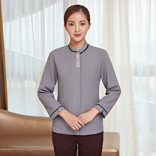 保洁工作服长袖PA宾馆客房酒店保洁员阿姨物业保洁工作服长袖套装