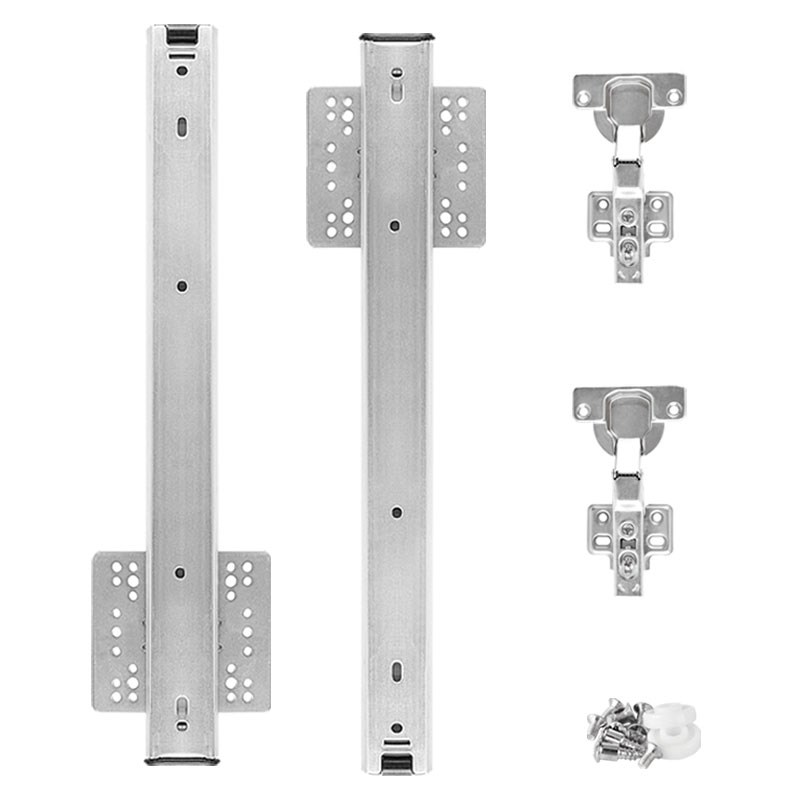 上翻隐暗藏回旋门轨道橱柜空调烤箱内藏折叠门顶装滑导轨五金配件