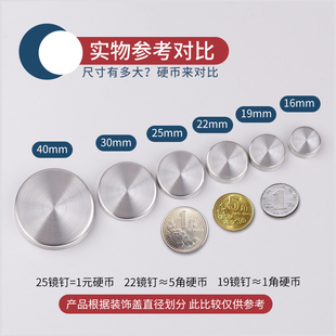 不锈钢304玻璃装饰钉亚克力装饰螺丝钉玫瑰金广告钉玻璃钉遮丑盖