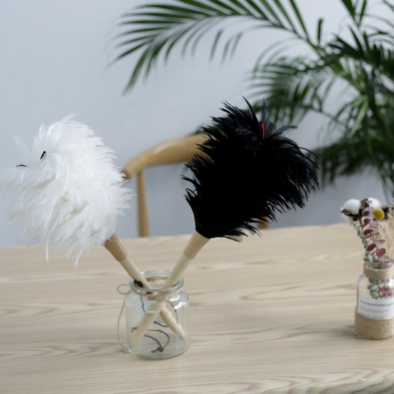 真品鸡毛掸子 打扫卫生掸灰尘车用掸子家用清洁除尘床上扫灰神器