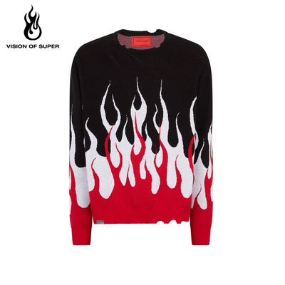 【明星同款】VOS印花宽松毛衣