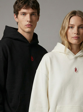 25秋冬VOS火焰刺绣徽标连帽套头长袖纯棉卫衣男女款VisionofSuper