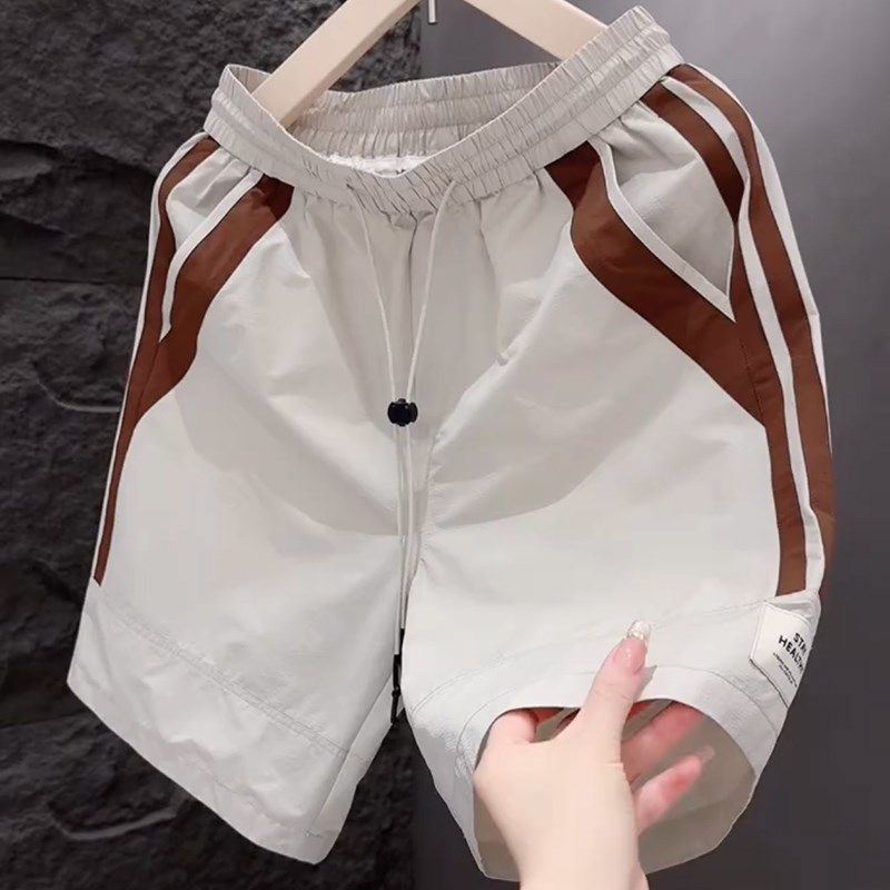 2025新款短裤男夏季外穿时尚撞色速干运动中裤男款宽松五分裤5分,男装,短裤,淘宝优惠券,粉丝福利购,淘宝优惠卷