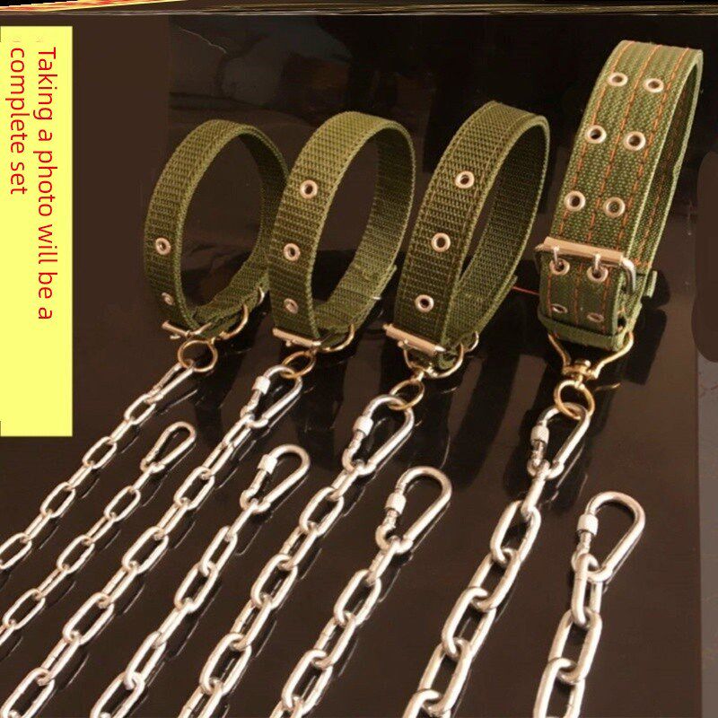 304不锈钢狗炼子大型犬中型犬小型犬铁炼项圈狗绳防咬家用牵引带