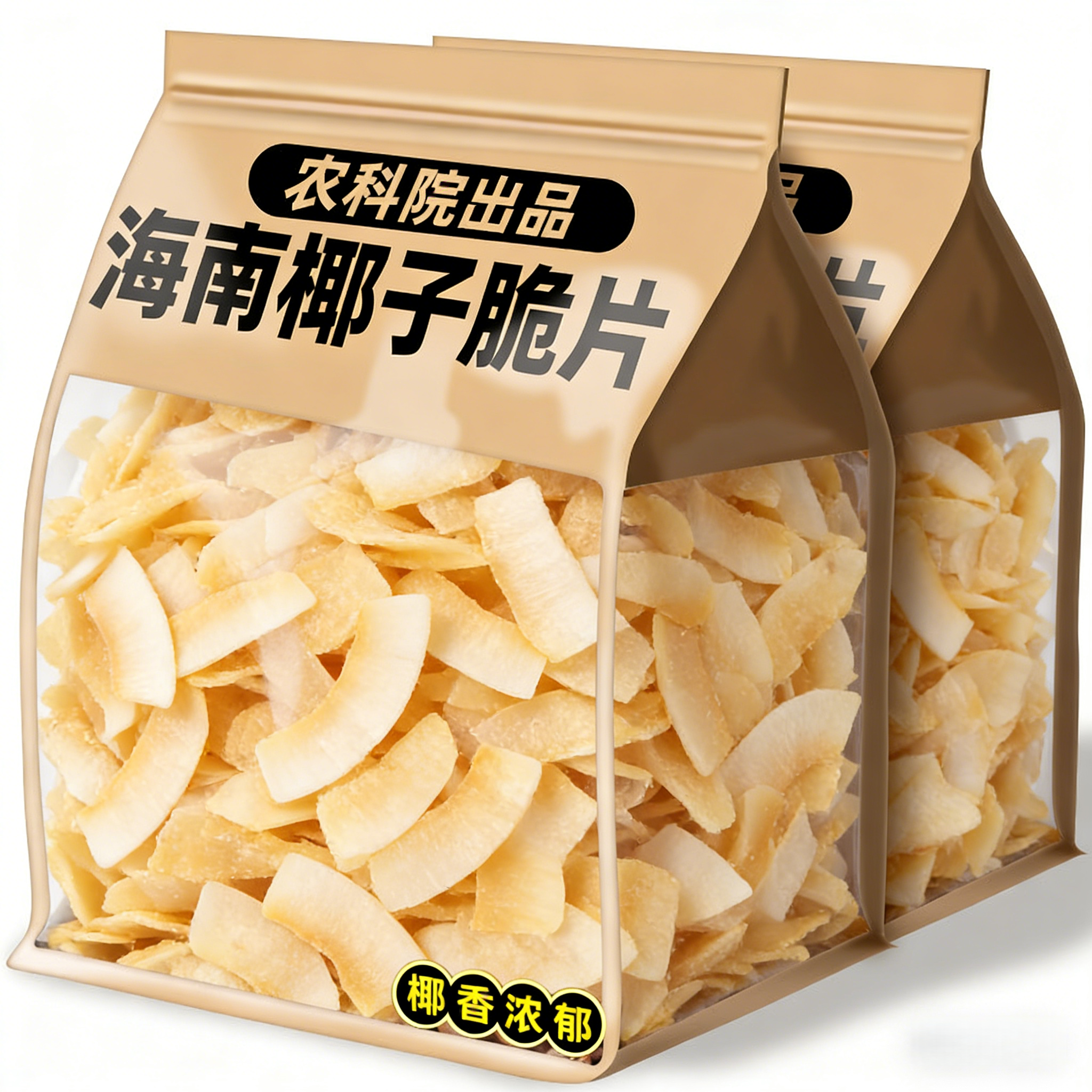 央妈推荐椰子片脆片原味即食烤椰子肉干脆块椰果海南特产零食商用