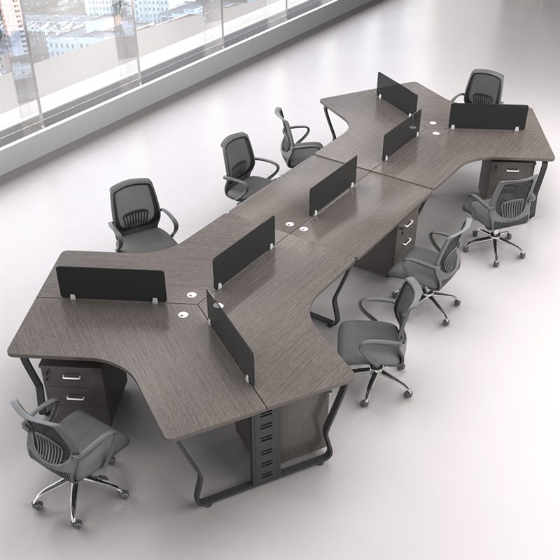 办公桌简约现代3/5人6人位屏风隔断电脑卡位员工桌椅组合办公家具