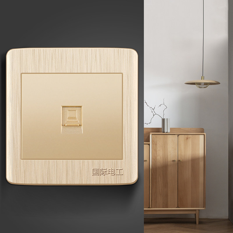 【电脑插座】86型暗装开关面板家用单口光纤网口网线接口网络盒