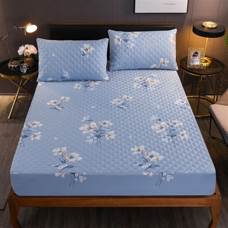 全棉床笠单件纯棉加厚夹棉床罩防滑席梦思床垫保护套防尘罩定做