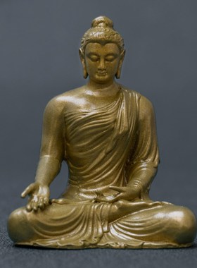 简修行阿弥陀佛佛像供奉三宝佛摆件小纯黄铜像随身本命佛精致礼物