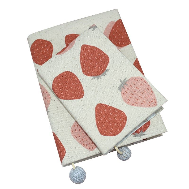 芝士莓莓手工布艺书衣书套余白a5a6手账手帐b5b6tn书皮可调节定制