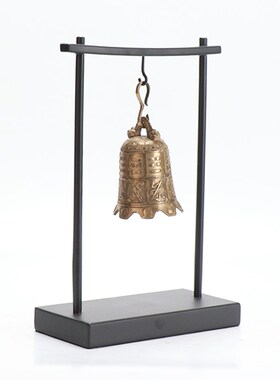 新中式铜钟工艺品摆件客厅电视柜酒柜玄关柜软装饰品创意家居摆设