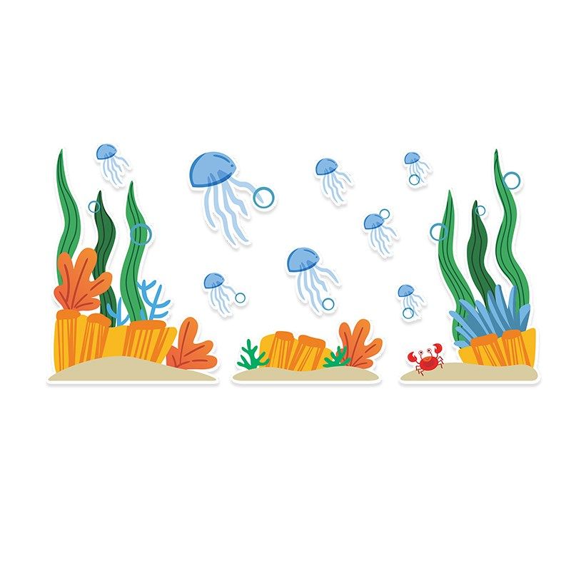 幼儿园教室文化墙布置卡通环创主题立体墙贴班级海洋风装饰自粘画,家居饰品,文化墙贴,淘宝优惠券,粉丝福利购,淘宝优惠卷