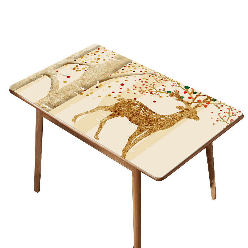 北欧桌布防水防油免洗pvc长方形小鹿餐桌垫软玻璃家用厚茶几垫子,居家布艺,桌布,淘宝优惠券,粉丝福利购,淘宝优惠卷