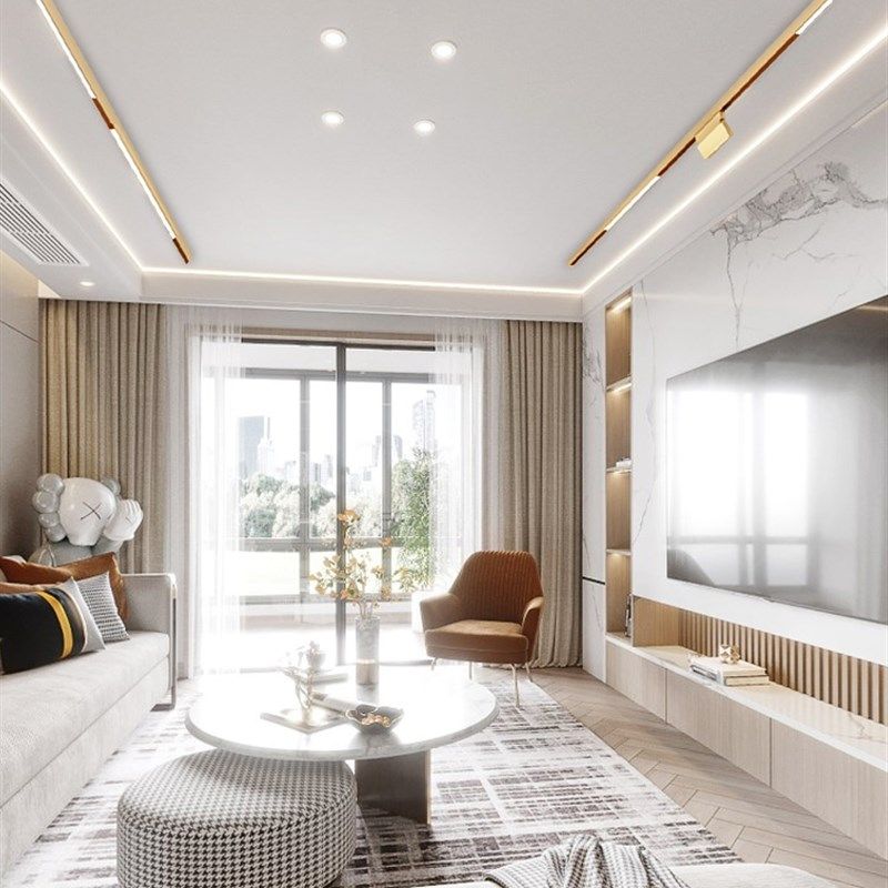 赛莱德金色轨道灯无边框嵌入式射灯明装客厅家用灯酒店别墅磁吸灯,家装灯饰光源,轨道磁吸灯,淘宝优惠券,粉丝福利购,淘宝优惠卷