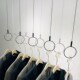 服装 店橱窗展示架上墙道具衣服挂链衣架吊架挂衣服黑吊链挂钩吊环