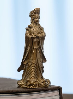简修行湄洲妈祖摆件雕像妈祖娘娘神像随身小号茶空间装饰文创用品