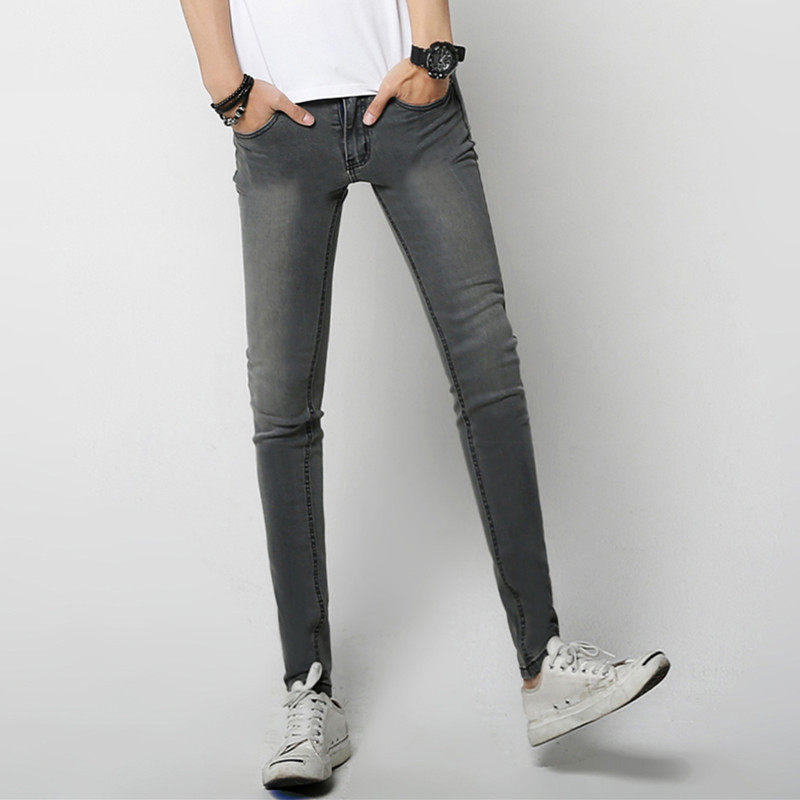 男生显瘦裤子百搭束脚铅笔裤小脚韩风中腰修身裤牛仔流行青年长裤