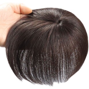 遮头顶白发真发假发片女士薄款补发片自然刘海发顶真人发丝短发块