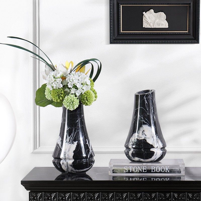 现代轻奢大理石花瓶客厅装饰品设计师桌面花器高级感花艺装饰摆件,标准件/零部件/工业耗材,脚轮,淘宝优惠券,粉丝福利购,淘宝优惠卷
