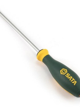 SATA世达工具 G系列双色柄一字形螺丝批 6*150mm 63704