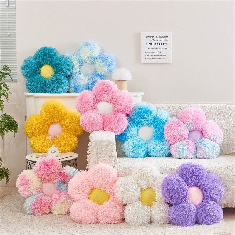 跨境水貂绒长毛绒花瓣坐垫花朵毛绒抱枕办公室椅垫沙发飘窗靠垫子,机械设备,其他机械设备,淘宝优惠券,粉丝福利购,淘宝优惠卷