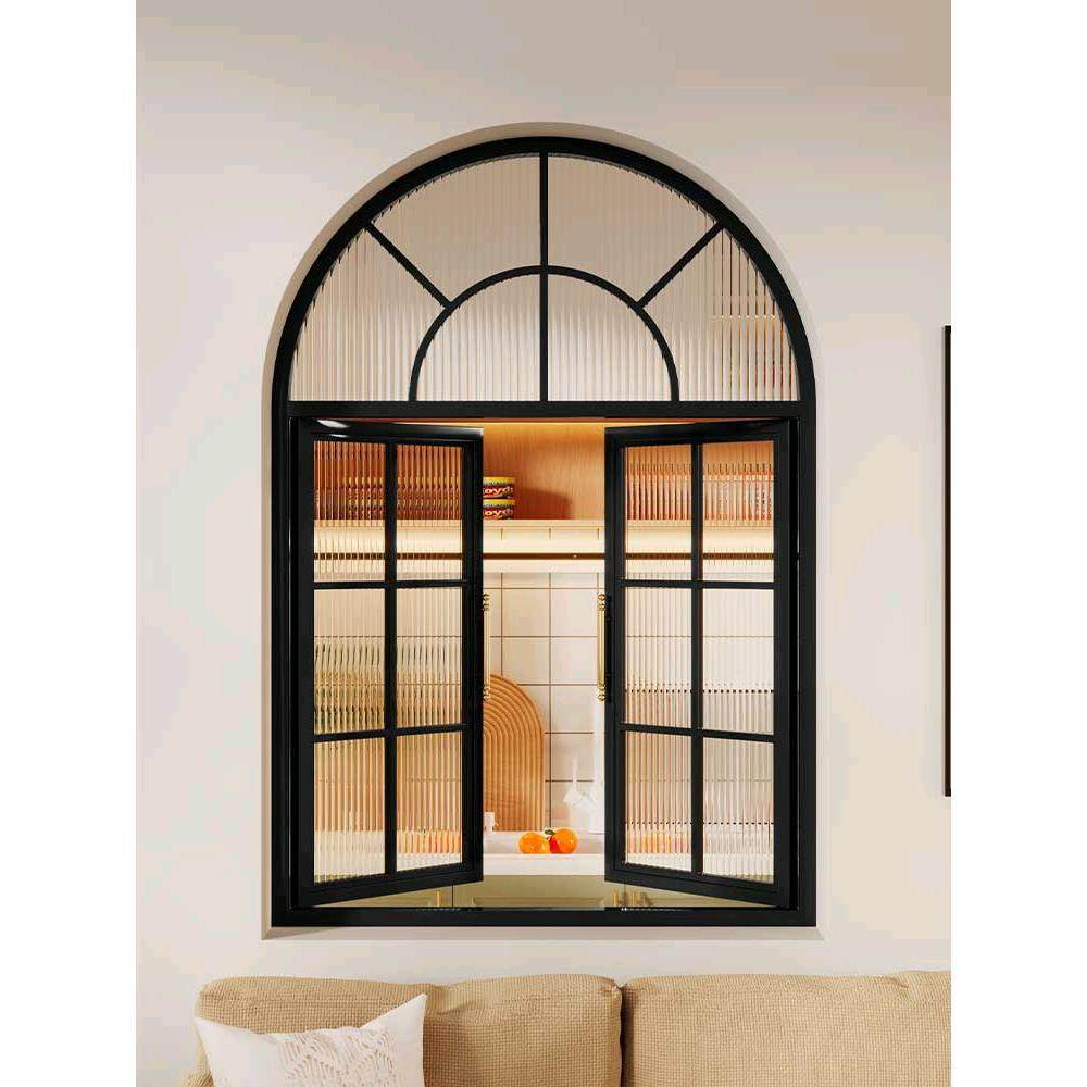 拱形玻璃窗双开窗户室内窗户造型拱形隔断法式复古门窗对开窗铁艺,全屋定制,铝合金窗,淘宝优惠券,粉丝福利购,淘宝优惠卷