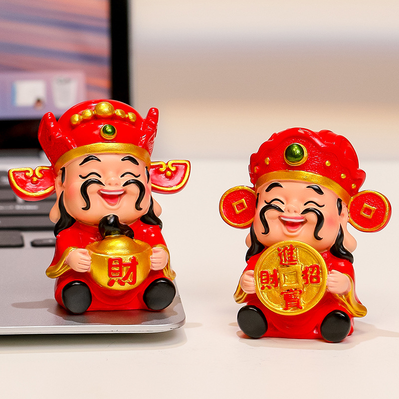 财神爷摆件礼物财神礼品生日高级感桌面小摆件新款文化办公伴手礼