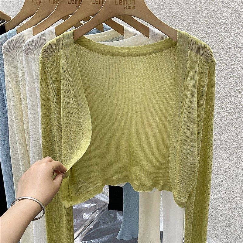 2024白色防晒针织开衫女夏季薄款配吊带裙子短款披肩外搭罩衫上衣,女装/女士精品,时尚防晒服,淘宝优惠券,粉丝福利购,淘宝优惠卷