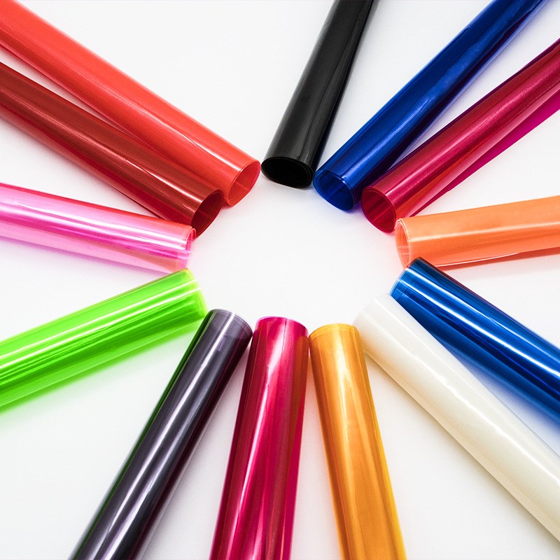 彩色PVC透明软胶板薄膜软玻璃胶塑料板桌垫胶片门帘绘画布料挂布