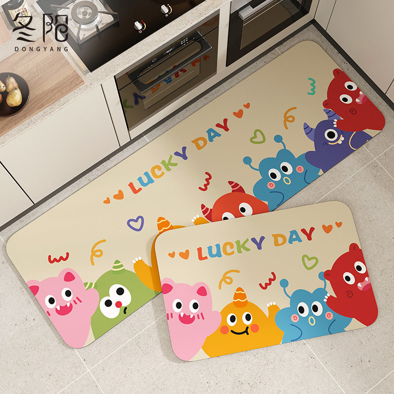 软硅藻泥厨房地垫防滑防油可擦免洗吸水吸油脚垫专用防水防脏地毯,居家布艺,厨房地垫,淘宝优惠券,粉丝福利购,淘宝优惠卷