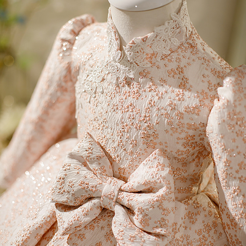 儿童礼服公主裙生日花童蓬蓬裙主持人礼服女童钢琴演奏演出服冬季