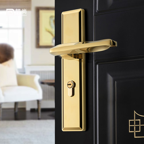 意大利邦尚门锁室内卧室房门锁美式黑色卫生间实木门把手静音门锁