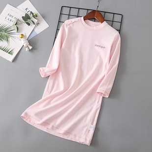 春秋儿童睡袍纯棉男孩女童家居服睡衣宝宝睡裙中大童长袖浴袍A类