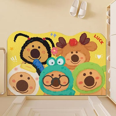 卡通入户门丝圈地垫大门口防滑脚垫门垫进门家用玄关地毯加厚耐脏