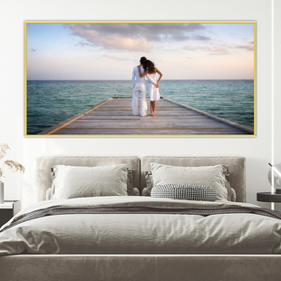 卧室床头贴画带背胶壁纸主卧自粘画情侣宾馆装饰大图案背景墙壁画