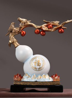 新中式创意葫芦摆件玄关电视柜酒柜装饰品家里客厅办公室工艺品