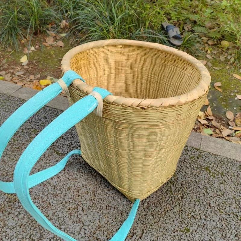 纯手工竹编背篼竹篾背篓竹背筐收纳筐