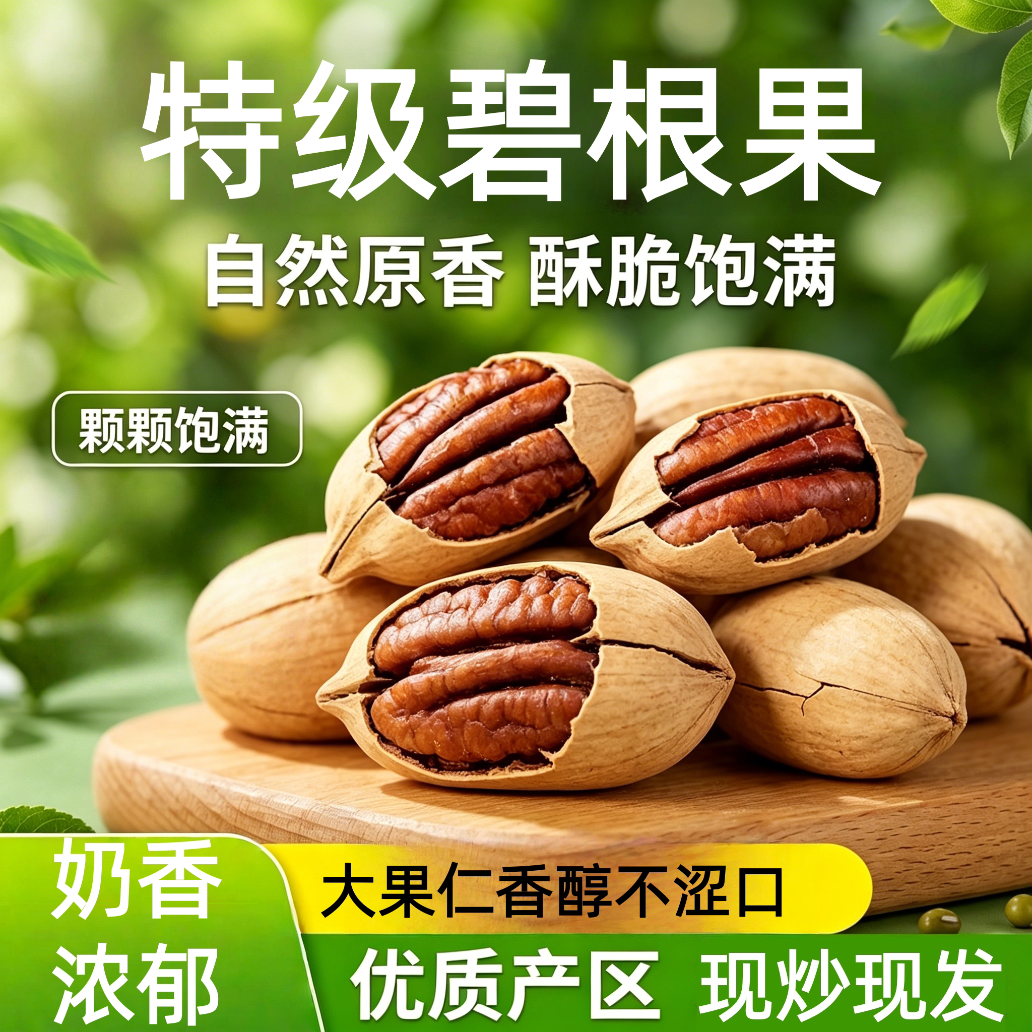 央妈推荐新货碧根果500g奶油味长寿果核桃孕妇干果仁坚果零食批发