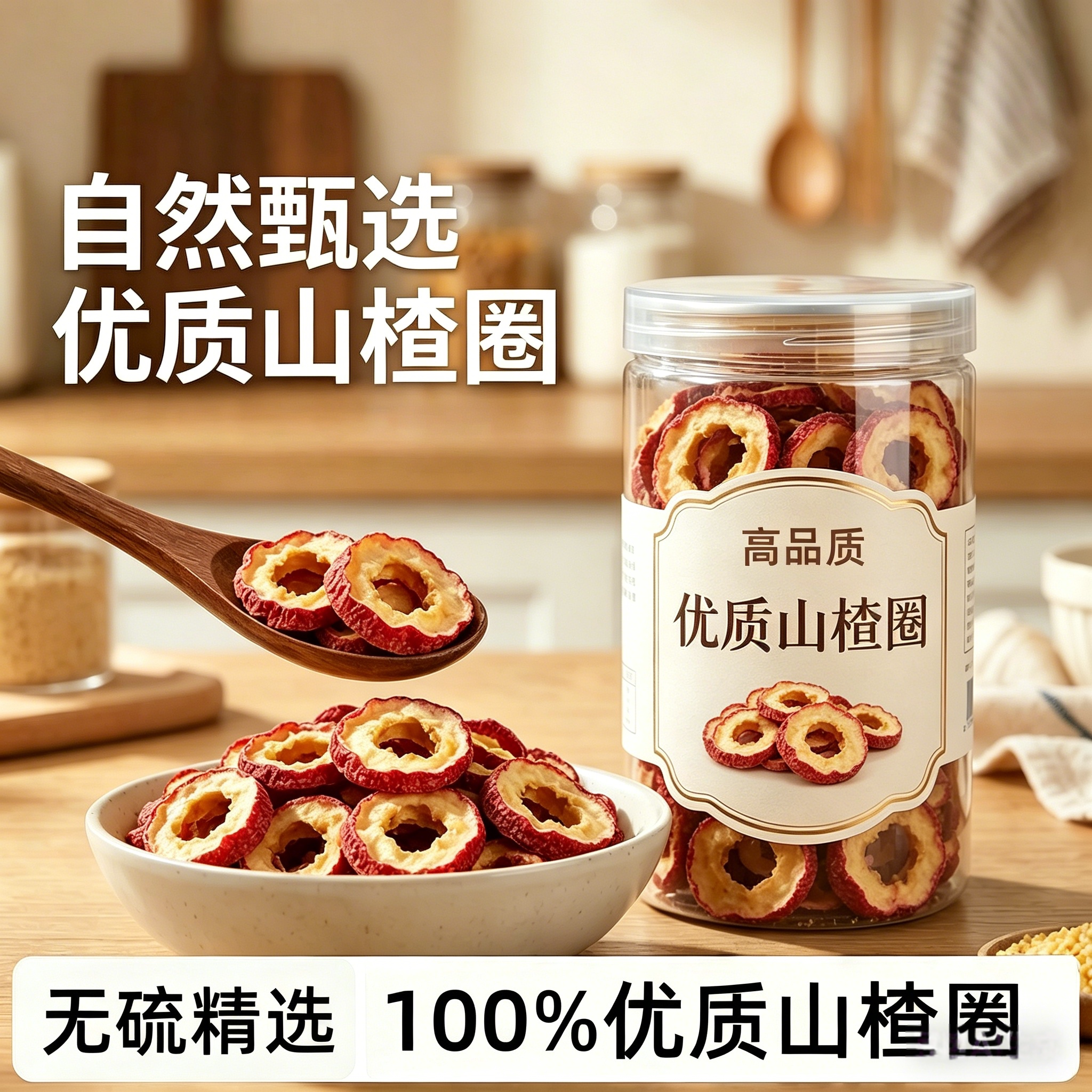农科院正宗山楂干无核空心泡水特新货级无添加大片中心圈官方旗舰