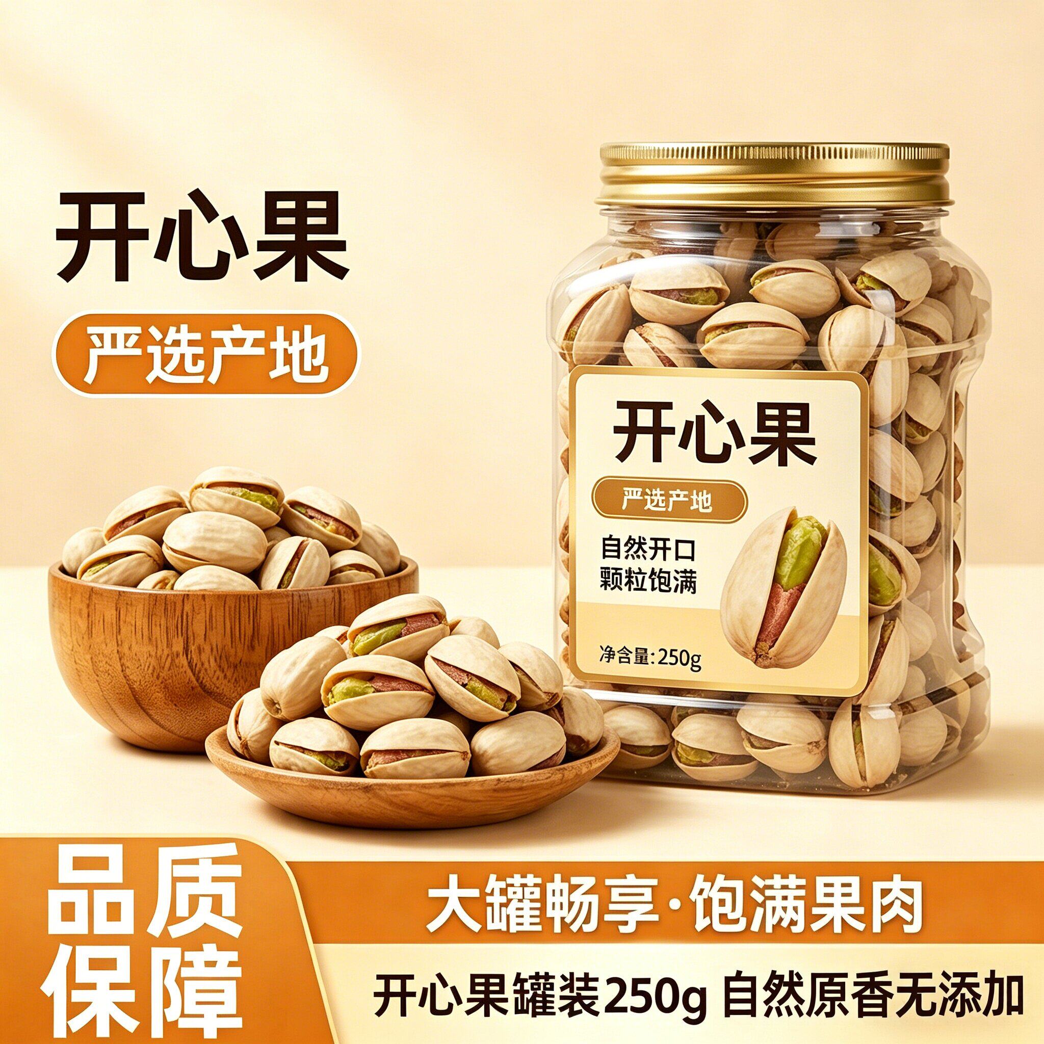 农科院坚果开心果不漂白炒货干果原色盐焗味孕妇休闲小零食旗舰店