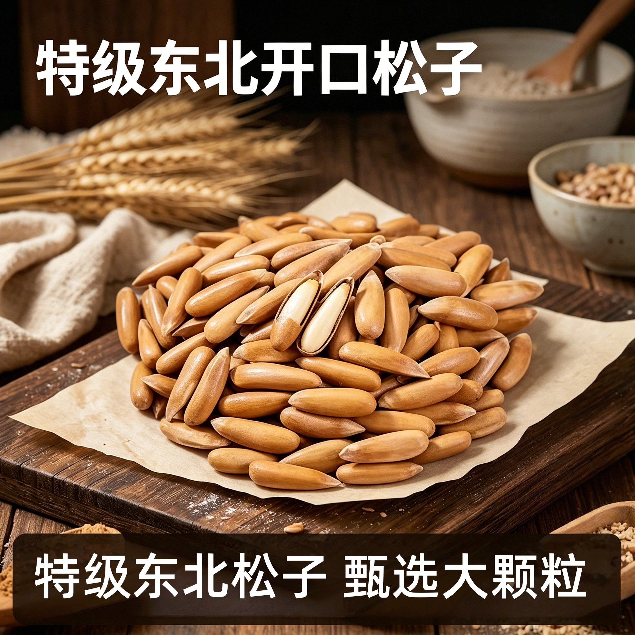 央妈推荐松子特级特大东北旗舰店2026新货无添加开口坚果年货批发