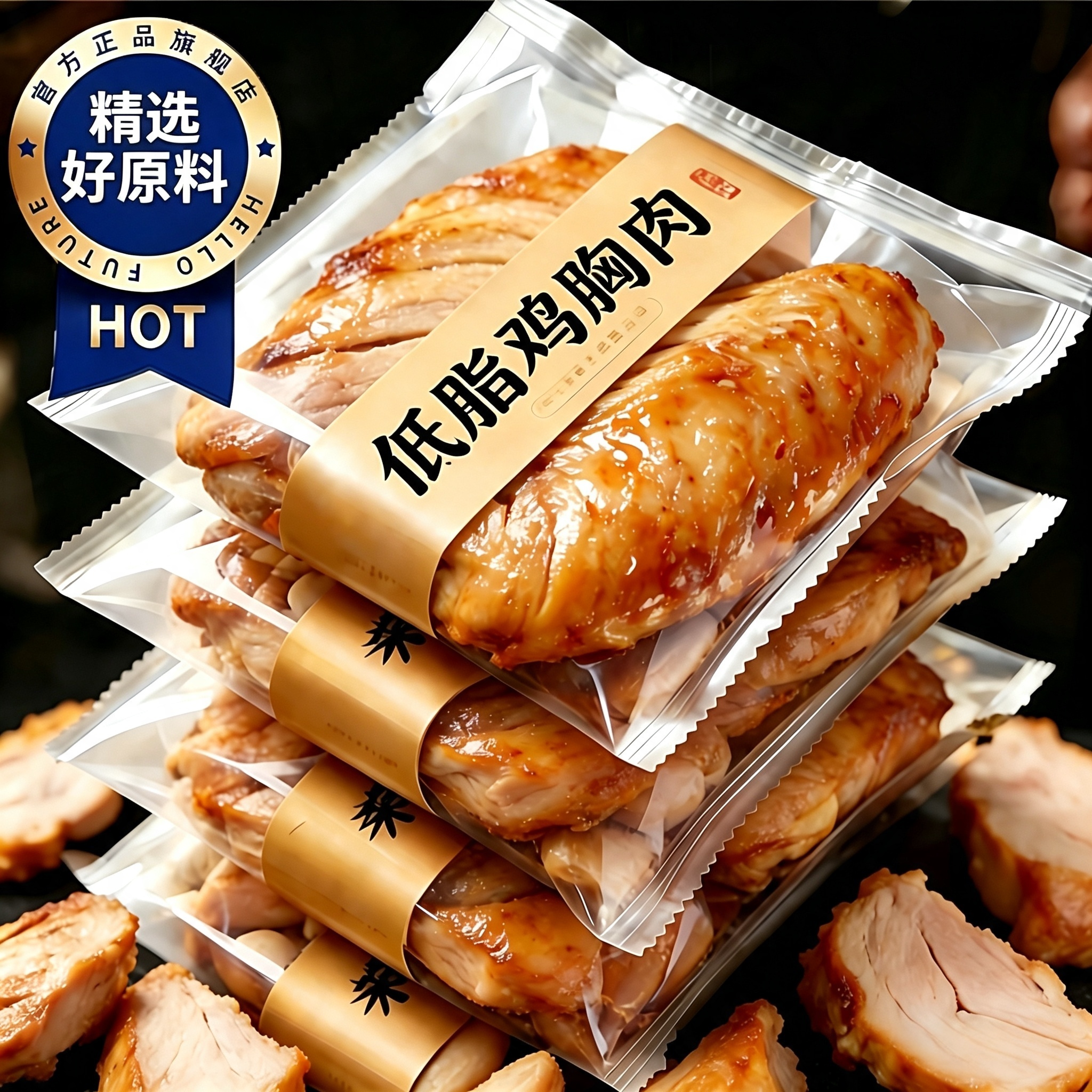 央妈严选即食鸡胸肉减脂餐0脂肪批发健身代餐开袋官方旗舰店速食