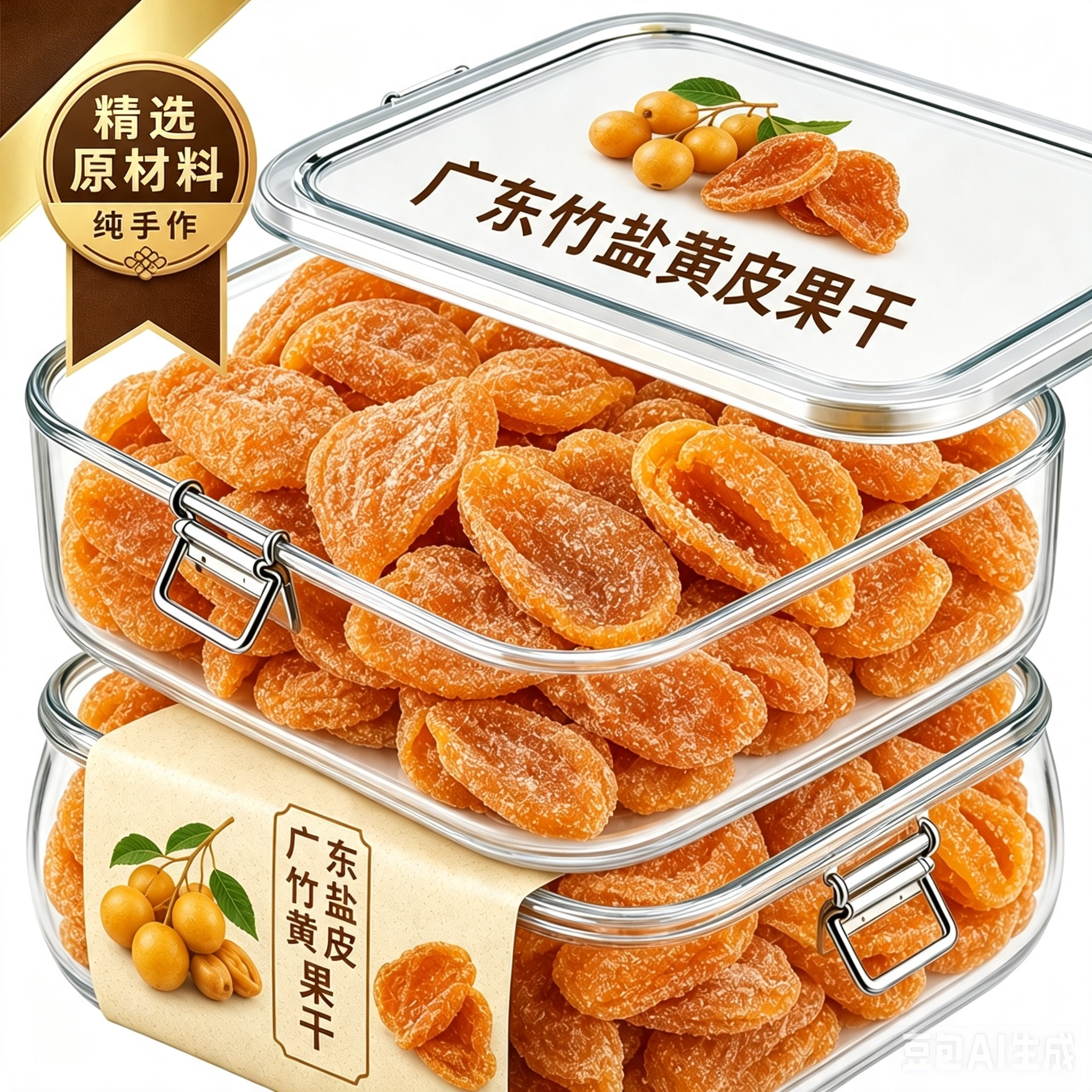 农科院无核黄皮果干广东新兴特产官方旗舰店正品咸甜盐津办公零食