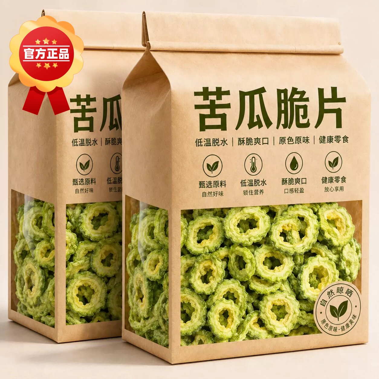 苦瓜脆官方旗舰店苦瓜脆片蔬菜干即食解馋充饥健康追剧蔬果脆零食