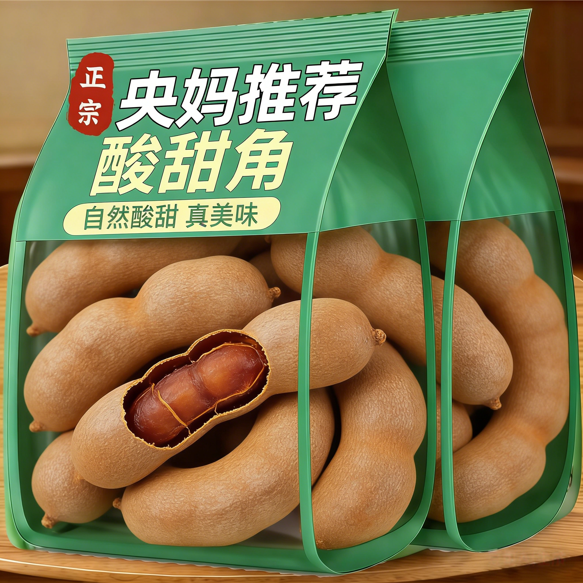央妈精选酸甜角云南特产孕妇开胃酸豆天然酸甜角蜜饯带壳罗望子