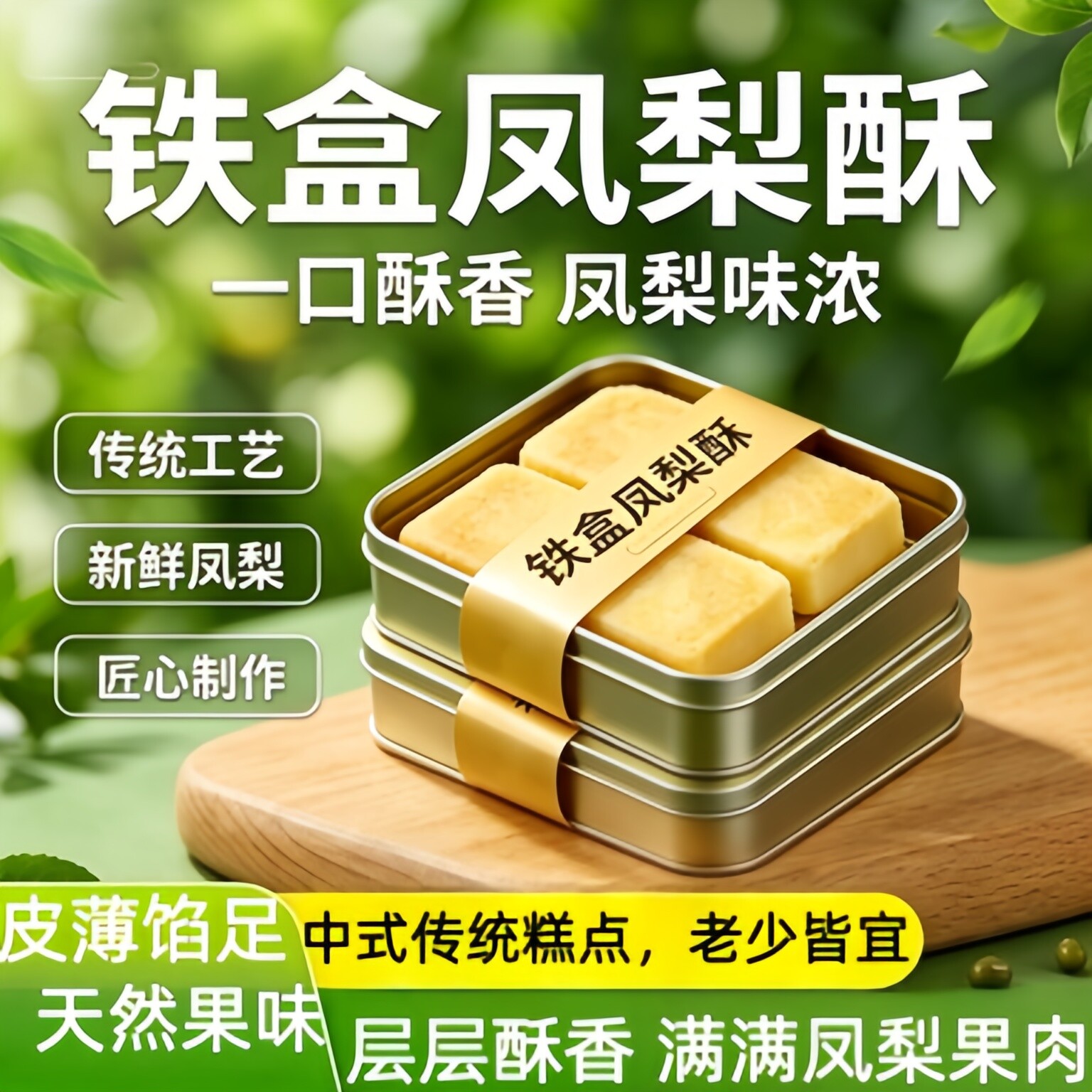 央妈推荐台湾正宗凤梨酥铁盒子旗舰店福建厦门特产老字号中式糕点