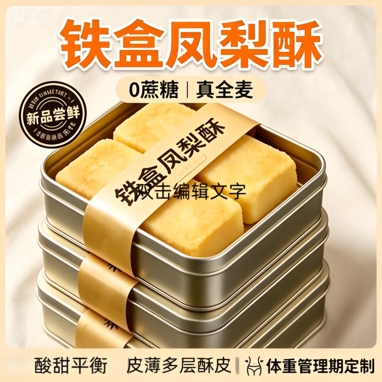 央妈推荐!台湾凤梨酥小铁盒子旗舰店福建厦门特产中式糕点老字号