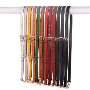 背包带配件带斜跨带可调节替换包包带子细白色黑色平纹真皮肩带潮